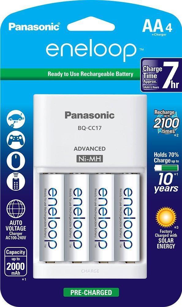 Eneloop Advanced Nimh Battery Charger With Four 2100 Cycle Aa Eneloop