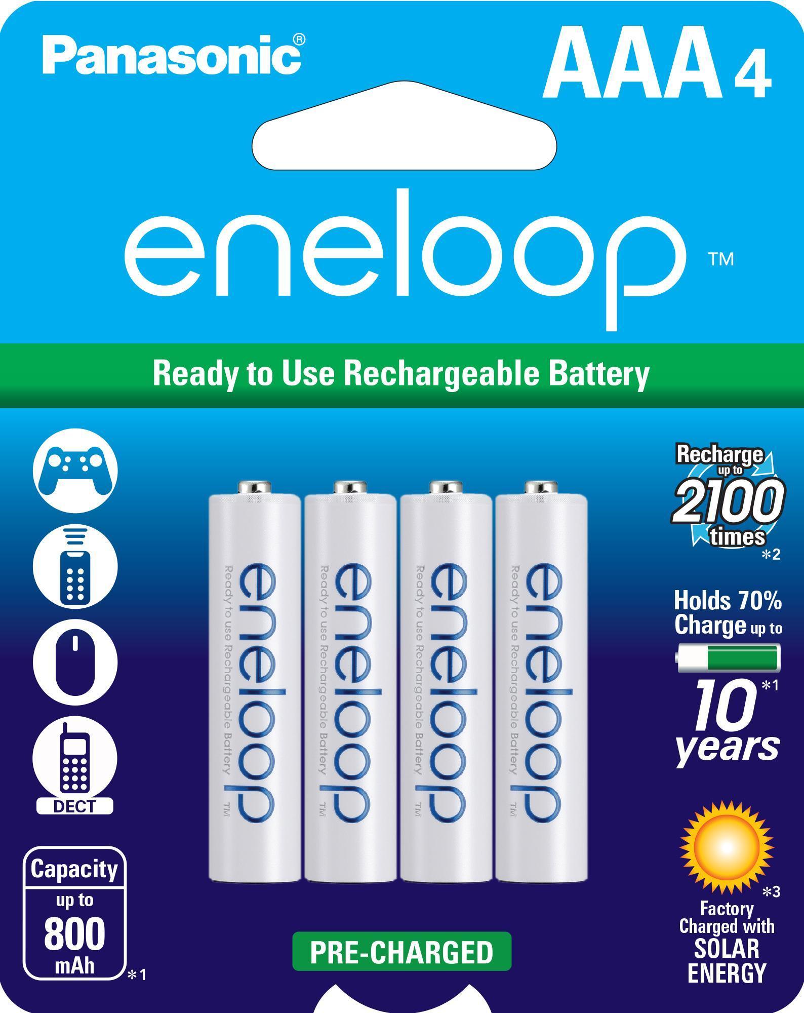 eneloop 4 Pack (AAA) 2100 cycle AA NiMH cells