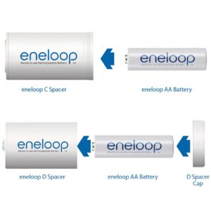 eneloop D Spacers with 2 AA eneloop 2100 - Image 3